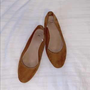 Gap cognac tan brown suede flats 8